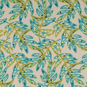 Tissu éventail motif méditerranéen crabes homards citrons